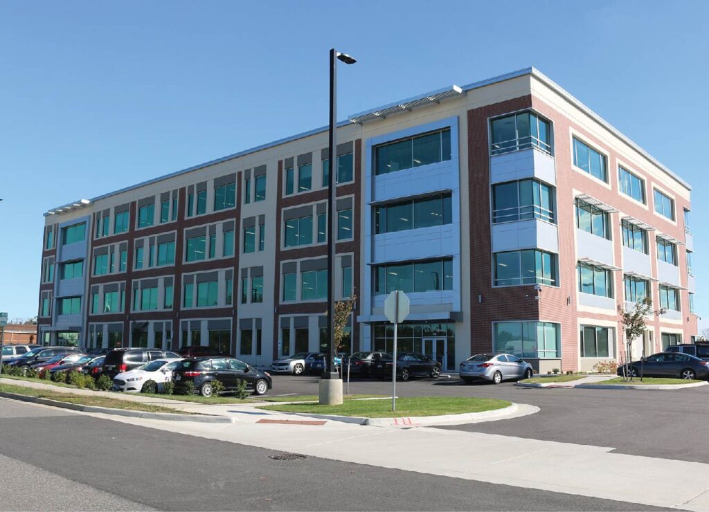 Exterior of Brooks Crossing building